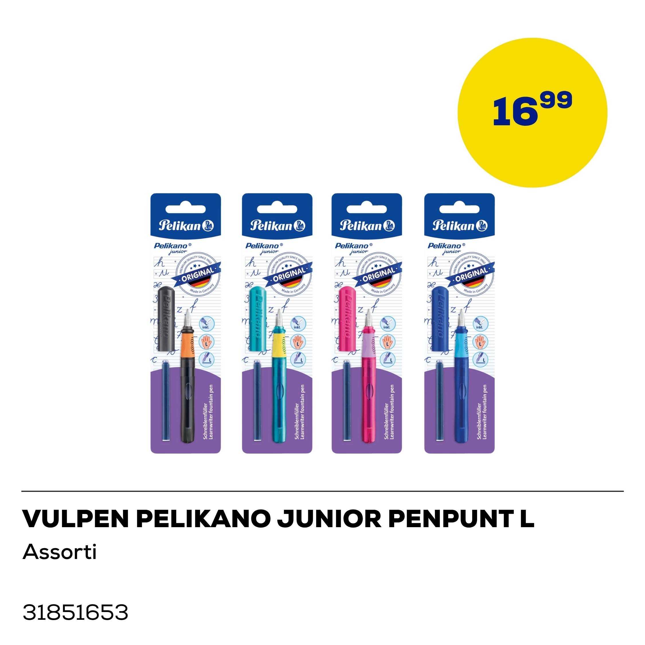 Pelikan Vulpen Pelikano Junior Penpunt L - assorti